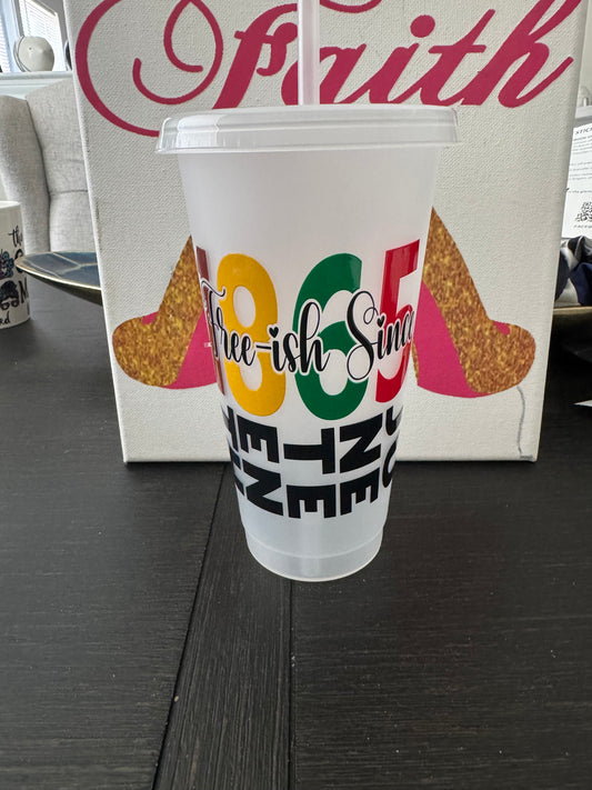 Juneteenth plastic cup