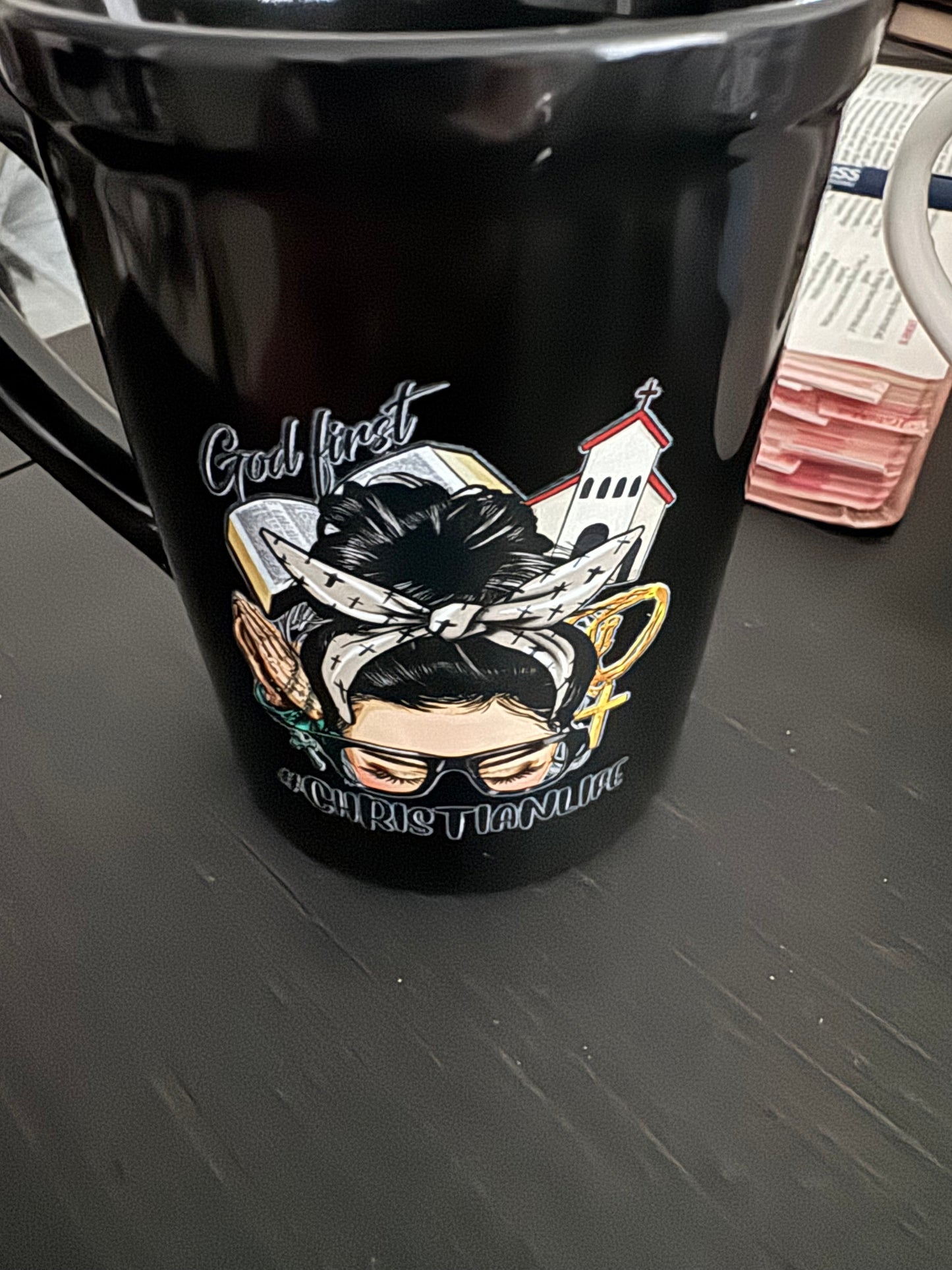 Messy Bun Faith Cup