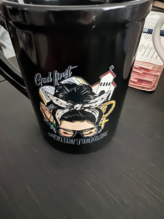 Messy Bun Faith Cup